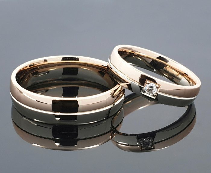 Vestuviniai žiedai su briliantais (vz4)